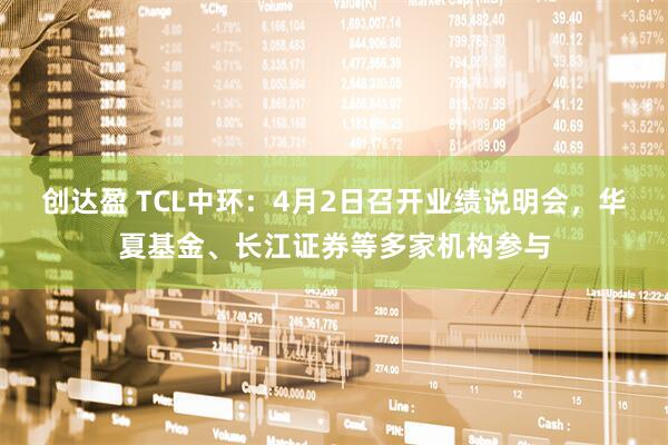 创达盈 TCL中环：4月2日召开业绩说明会，华夏基金、长江证券等多家机构参与